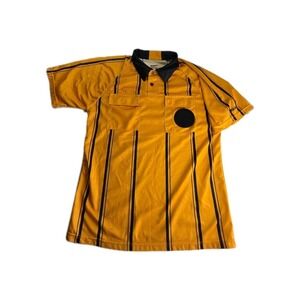 KwikGoal Official Referee Jersey SMALL YELLOW WITH BLACK‎ STRIPES